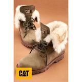Cat Utah Fur Dark Olıve Nubuk Bot - Haki