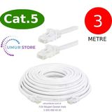 Cat5 Network Internet Ethernet Bilgisayar Kablosu Rj45 - Rj45 3 Metre Patch Kablo