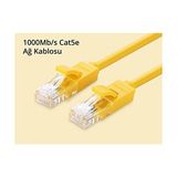 CAT5E Ethernet Kablosu, 1 Metre, Sarı - 1 GB - 00-Siyah - Beyaz - Option-1