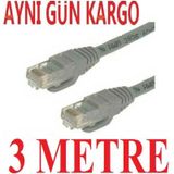 Cat5E Kablosu Ethernet Lan Internet 3 Metre 4605A Internet Rj45
