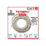 Cat6-5mt 5 Metre Tv Plus Fiber Adsl Vdsl Modem Bilgisayar Led Tv Ara Ethernet Internet Kablo