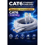 CAT6 Ethernet Kablosu 15m Gigabit LAN Kablosu Yüksek Hızlı İnternet Kablosu