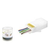Cat6 Ez Rj45 Konnektör - 100 Adet Beyaz / Özel Plastik Kutulu Nd2406