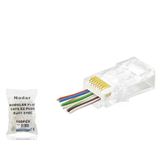 Cat6 Ez Rj45 Konnektör - 100 Adet Şeffaf / Ekonomik Poşet Paket Nd2415