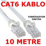 CAT6 Kablo Ethernet ADSL LAN Patch Kablo Fabrikasyon Uç 10 Metre