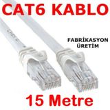 CAT6 Kablo Ethernet ADSL LAN Patch Kablo Fabrikasyon Uç 15 Metre