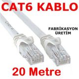 CAT6 Kablo Ethernet ADSL LAN Patch Kablo Fabrikasyon Uç 20 Metre
