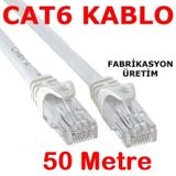 CAT6 Kablo Ethernet ADSL LAN Patch Kablo Fabrikasyon Uç 50 Metre
