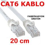CAT6 Kablo Ethernet ADSL LAN Patch Kablo Fabrikasyon Uçlar 20 cm