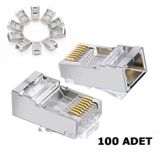 CAT6 METAL RJ45 JACK KONNEKTÖR UÇ LAN ETHERNET JAK 100 ADET