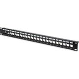 CAT6 UTP 24 Port Boş Patch Panel | Keystone Uyumlu | 19" Rack Kabinet İçin