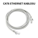 CAT6 UTP Patch Kablo Ethernet Kablosu Gri Renk 10 Metre
