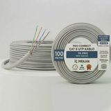 Cat6 U/Utp Ağ Kablosu 100 Metre 24 Awg 1000 Mbps Gigabit Ethernet Metre Baskılı Network Kablo