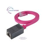 Cat6 Uzatma Seti, Yassı Ethernet Kablo Ve Ekleyici, Fuşya, 5 Metre
