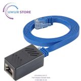 Cat6 Uzatma Seti, Yassı Ethernet Kablo Ve Ekleyici, Mavi, 5 Metre