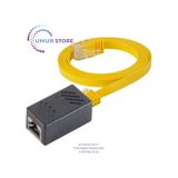 Cat6 Uzatma Seti, Yassı Ethernet Kablo Ve Ekleyici, Sarı, 5 Metre