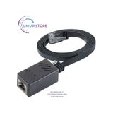 Cat6 Uzatma Seti, Yassı Ethernet Kablo Ve Ekleyici, Siyah, 5 Metre