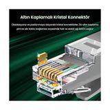 CAT6E 1000MBPS Utp Gigabit Ethernet Kablosu 20 Metre - 1 GB - 00-Siyah - Beyaz - Option-1