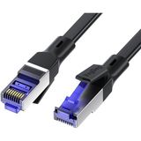 Cat7 10GBPS Gigabit 600MHZ Ftp RJ45 Flat Ethernet Kablosu 5 Metre - Çok Renkli