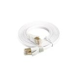 Cat7 Ethernet Ağ Kablosu, Yüksek Hızlı Rj45 Bağlantı, 10 Gigabit, Düz Beyaz (10M)