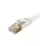 Cat7 Ethernet Ağ Kablosu, Yüksek Hızlı Rj45 Bağlantı, 10 Gigabit, Düz Beyaz (1M)