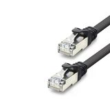 Cat7 Ethernet Patch Kablosu 10 Gbps 600 Mhz 1 M - Siyah Hdx5090