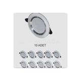Cata 10 ADET 6 W Sıva Altı Cob Led Beyaz-krom Kasa Spot Gömme Tavan Armatürü 3 Renk Ct-5257 (10 ADET)