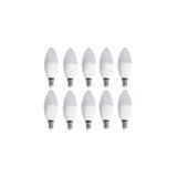 Cata 10 'li Cata CT-4083 Mum Ledli Buji LED Ampul-Ince E14 Duy-Avize Ampülü-Beyaz Işık 6400K