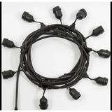 Cata 10M 20 Duy E27 Eklenebilir Dış Mekan Sarmaşık Armatür Siyah IP65 Koruma CT-7070