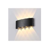 Cata 15 W İki Yönlü Led Duvar Aplik - Gün Işığı 3000k - Siyah - Ip44 - Ct-8013g