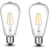 Cata (2 Adet) 8W Uzun Filament LED Rustik Ampul E27 Duylu 2700K Gün Işığı CT-4353G