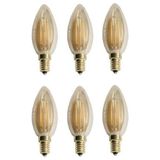 Cata 4 Watt Ledli Rustik Mum Ampul E14 Duylu CT-4280 6 Adet