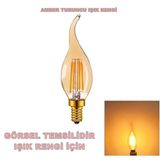 Cata 4W Rustik Led E-14 Ampul Amber Kıvrık Buji Lince Duy 220V 320Lm