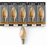 Cata 5 Adet E14 Duy Girişli Rustik Ampul - Sarı
