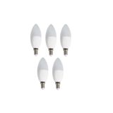 Cata 5'li Ct-4083 Led Ampul-ince E14 Duy-avize Ampülü-beyaz Işık 6400k