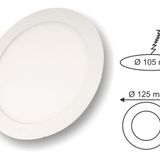 Cata 6W Beyaz Yuvarlak Led Panel Armatür