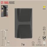 Cata 7W Rodos Çift Yönlü Led Bahçe Duvar Aplik Günışığı 3200K Ip44 220 Volt
