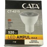 Cata 8W Sarı Işık Gu10 Çanak Led Spot Ampul 3000K 600Lm 8 Watt 220 Volt (Günışığı 8W=50W Işık Verir Starter Duylu)
