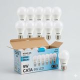 Cata 9W LED Ampul 10'lu Paket Beyaz Işık 6500K E27 Duy Tasarruflu LED Ampül - 1 - 10 W