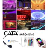 Cata Akıllı Rgb Şerit LED Seti (5mt Rgb LED + Trafo + Rgb Kumanda) - 5 m