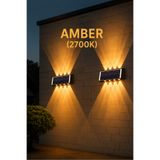 Cata Amber Rengi Güneş Enerjili Led Aplik CT-8010 - Solar Enerjili Bahçe Aydınlatma