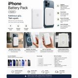 Cata Apple iPhone Magsafe Battery Pack Taşınabilir Şarj Cihazı – Orijinal Kablosuz Powerbank - Beyaz