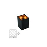 Cata Athena Siyah Gold Sıva Üstü Kare Dekoratif Armatür Ct-5417