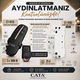 Cata Aydınlatma Kumandası + 25A Sessiz Kontaktör | Uzaktan Kumandalı Aydınlatma Kontrol Sistemi | Yüksek Güçlü Aydınlatma Kontrolü - 3 KANAL