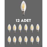 Cata Aygün 7 Watt Şeffaf LED Ampul E14 Duylu CT-4063 3200K Gün Işığı - 12 Adet