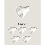 Cata Aygün CT-4215 Çanak LED Ampul SARI 3200K GU10 Duy 8W - 5 Adet - Sarı