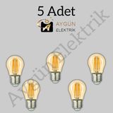 Cata Aygünelektrik CT-4283 Rustik LED Ampul 4W Amber Işık E27 Duy - 5 Adet