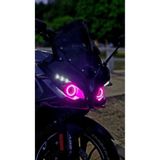 Cata Bajaj Pulsar RS200 2015 -2025 Model Uyumlu Angel Neon LED Halka Tak Çalıştır PEMBE RENK