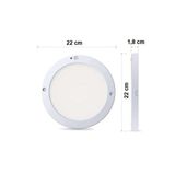 Cata Cata Ct-9247 Bologna 20 Watt Sensörlü Yuvarlak Sıva Üstü Led Tavan Armatürü Beyaz