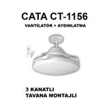 Cata CT-1156 Dolunay Fan LED Işıklı Hayalet Pervaneli Tavan Vantilatörü